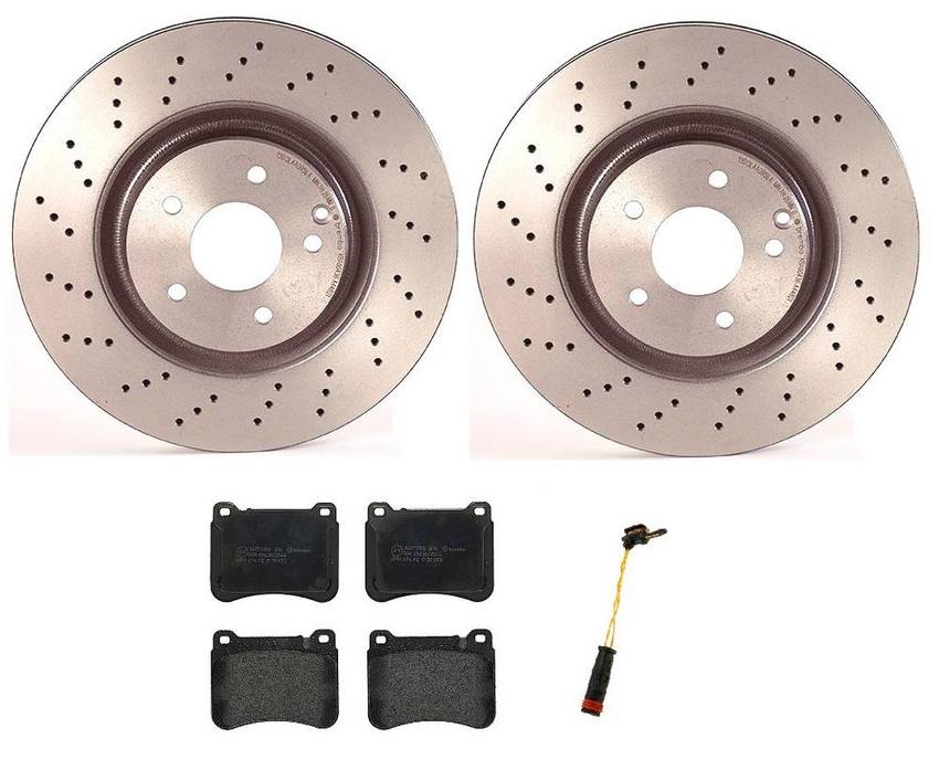 Mercedes Brakes Kit - Brembo Pads and Rotors Front (330mm) (Low-Met) 004420512041 - Brembo 1524484KIT